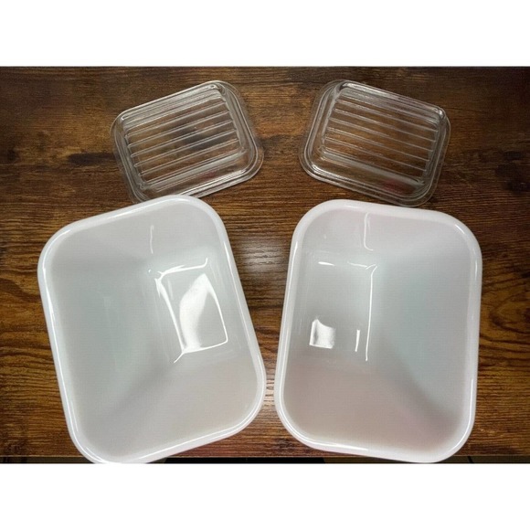 Set of 3 Vintage Pyrex Turquoise Amish Butterprint Dishes #472 #501 - Picture 6 of 16